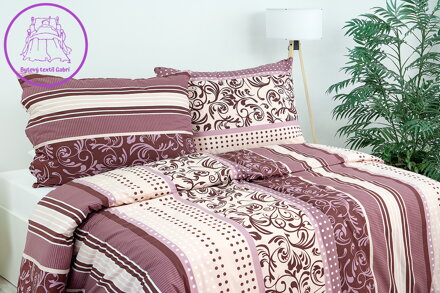 Povlak na polštář bavlněný Stanex Miranda bordó (LS287), 40 x 40 cm, Knoflíkové