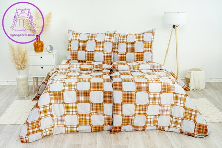 Ložní povlečení krepové Stanex knoflíky (LS123), 140 x 220 + 90 x 70, Knoflíkové