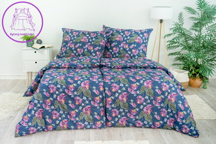 Ložní povlečení krepové Stanex Lyra (LS271), 140 x 220 + 90 x 70, Zip