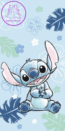 Dětská froté osuška Stitch a Lilo "Ohana" - 70 x 140
