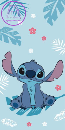 Dětská froté osuška Stitch a Lilo "Blue" - 70 x 140