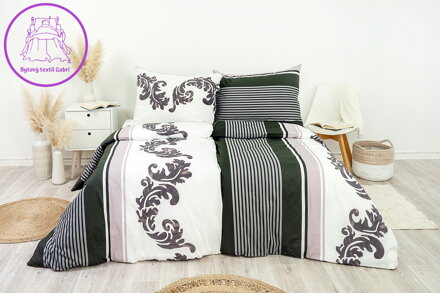 Ložní povlečení bavlněné Stanex Zara (LS215), 140 x 200 + 90 x 70, Knoflíkové