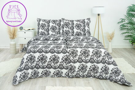 Metráž bavlna černá krajka (LS210)