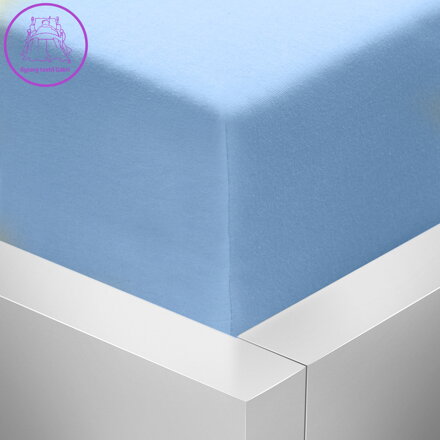 Jersey napínací prostěradlo s lycrou Stanex - světle modré, 140 x 200