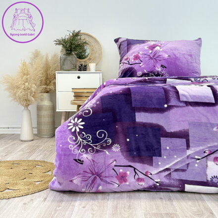 Ložní povlečení mikroflanelové Elis (LS280), 140 x 200 + 90 x 70, Zip