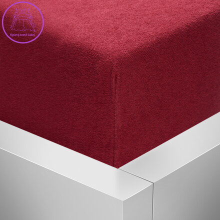 Froté napínací prostěradlo Stanex - bordó, 160 x 200