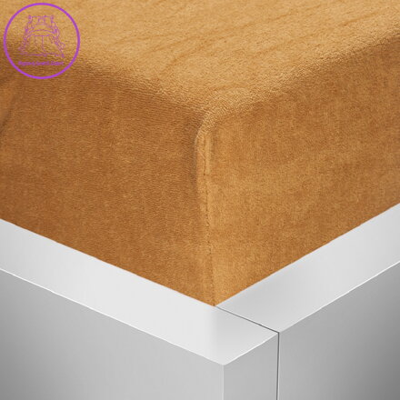 Froté napínací prostěradlo Stanex - béžové, 200 x 220