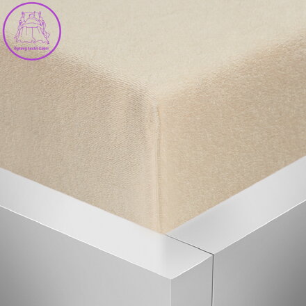 Froté napínací prostěradlo Stanex - smetanové, 180 x 200