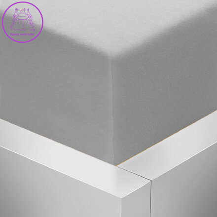 Jersey napínací prostěradlo Stanex - světle šedé, 200 x 220