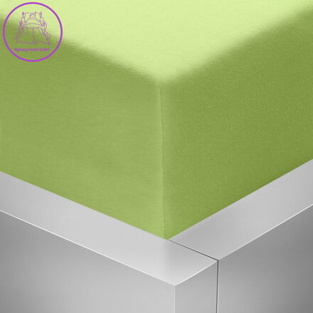 Jersey napínací prostěradlo s lycrou Stanex - zelené jablko, 200 x 220