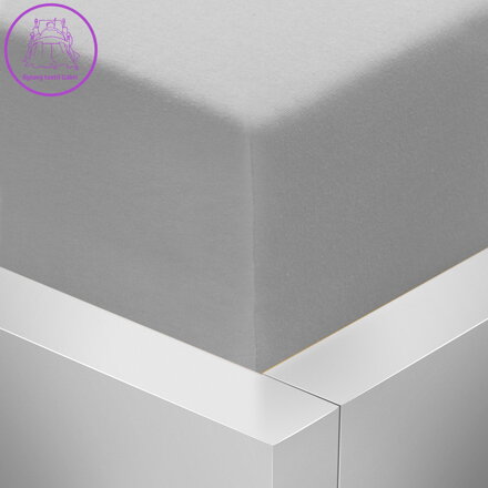 Jersey napínací prostěradlo s lycrou Stanex - světle šedé, 160 x 200