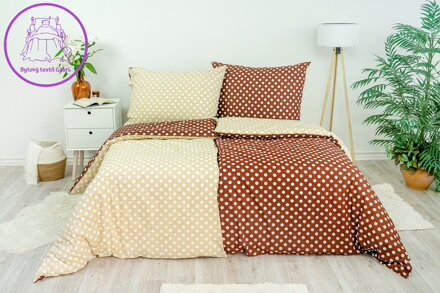 Metráž bavlna puntík smetana (LS145)