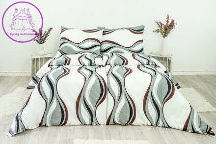 Ložní povlečení bavlněné Stanex vlny (LS124), 140 x 220 + 90 x 70, Knoflíkové