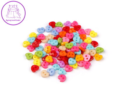 Mini knoflík pro panenky, postavičky Ø6 mm / srdce, hvězda, květ