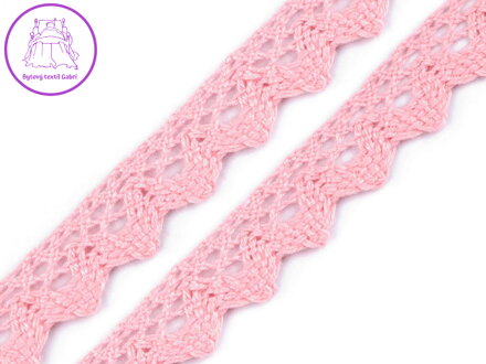 Bavlněná krajka šíře 15 mm paličkovaná