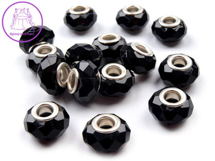 Plastové broušené korálky s velkým průvlekem / plavkové 14,5x9 mm