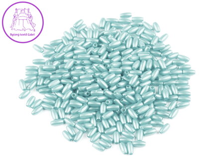 Plastové voskové korálky / perly Glance rýže 3x6 mm