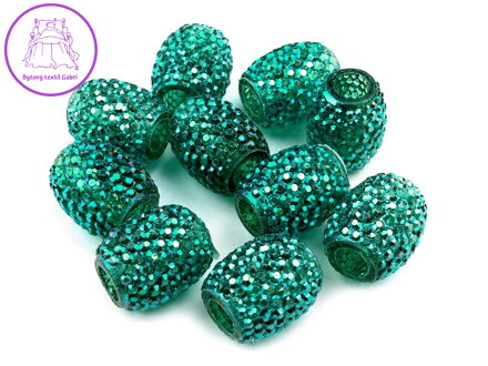 Plastové korálky s velkým průvlekem / plavkové 13x15 mm