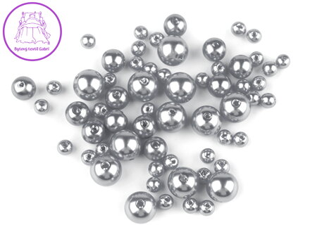 Plastové voskové korálky / perly Glance mix velikostí