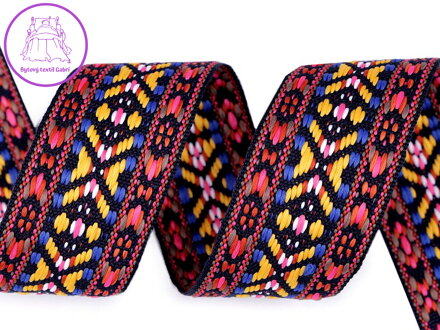 Vzorovka / popruh indiánský motiv šíře 38 mm