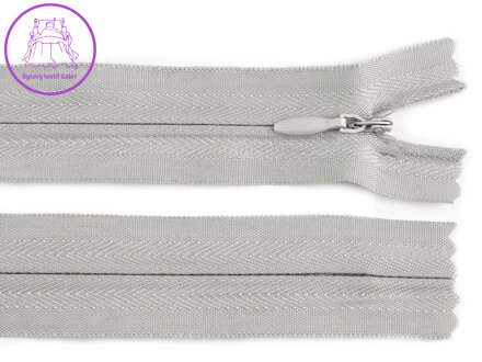 Spirálový zip skrytý šíře 3 mm délka 30 cm