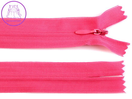 Spirálový zip skrytý šíře 3 mm délka 60 cm dederon