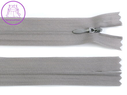 Spirálový zip skrytý šíře 3 mm délka 60 cm dederon