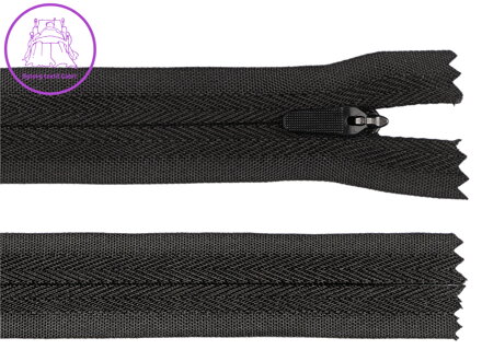 Spirálový zip skrytý No 3 délka 25 cm na outdoorové oděvy a doplňky, semi-autolock Spirálový zip skrytý No 3 délka 25 cm na outdoorové oděvy a doplňky, semi-autolock