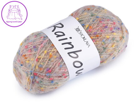 Pletací příze mohérová Rainbow 100 g