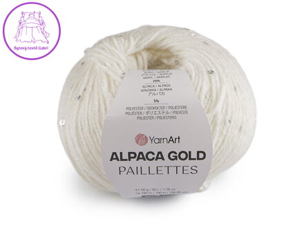 Pletací příze Alpaca Gold s flitry 50 g