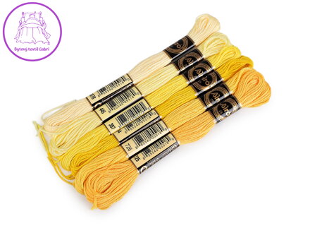 Příze vyšívací typ mouline AIRO sada odstínů 6 ks/8 m