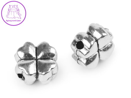 Kovová ozdoba čtyřlístek 8x8 mm