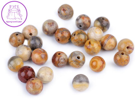 Minerální korálky Achát žlutý Ø8 mm