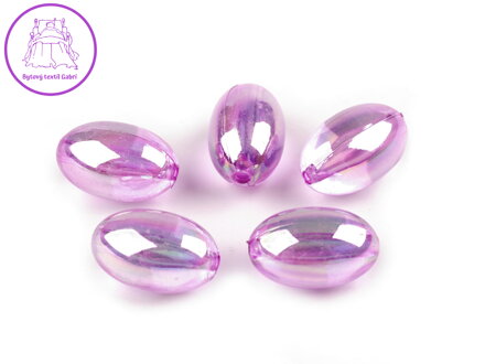 Plastové korálky olivy 13x20 mm Plastové korálky olivy 13x20 mm