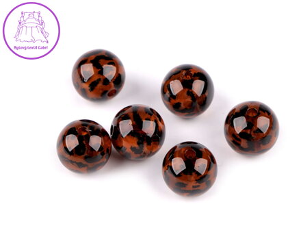 Plastové korálky leopardí vzor Ø16 mm
