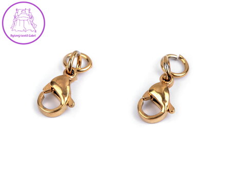 Karabinka a spojovací kroužky z nerezové oceli 6x10 mm