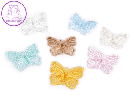 Motýl vyšívaný na monofilu k našití a nalepení