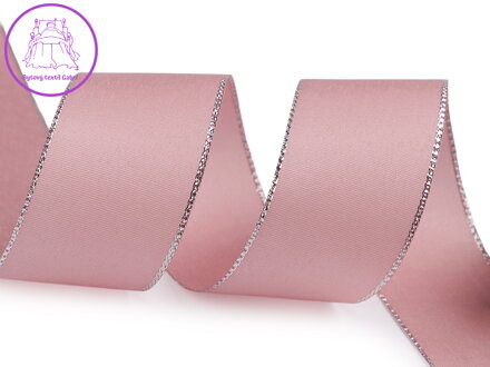 Stuha taftová s lurexem šíře 40 mm