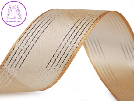 Stuha s lurexem šíře 40 mm