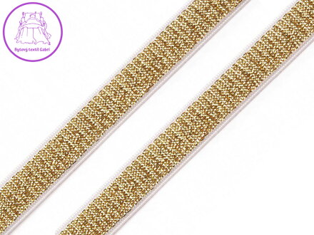 Pruženka brokátová / ramínková šíře 10 mm s lurexem