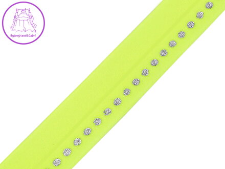 Lemovací pruženka půlená s metalickými puntíky šíře 22 mm