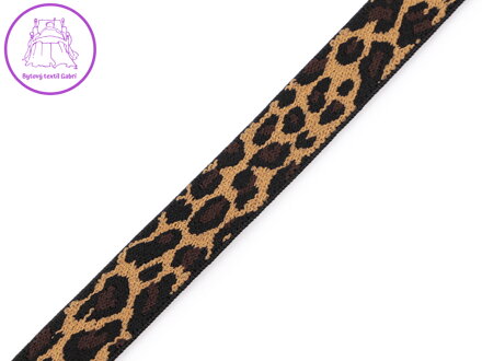 Pruženka s leopardím vzorem / ramínková šíře 15 mm