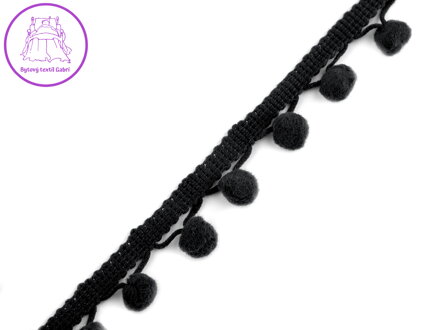 Prýmek šíře 20 mm s bambulkami Ø10 mm