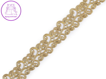 Saténový prýmek šíře 22 mm vysekávaný vzor