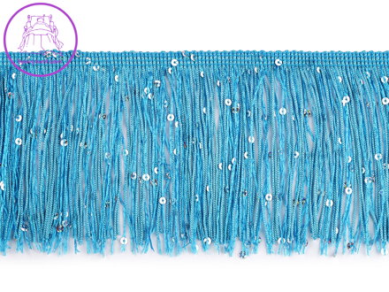 Třásně s flitry šíře 10 cm Třásně s flitry šíře 10 cm