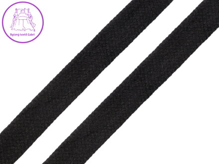 Bavlněná šňůra plochá / dutinka šíře 13 mm