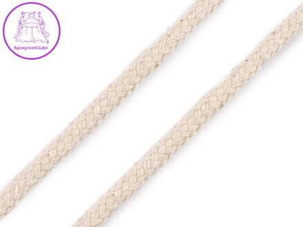 Bavlněná oděvní šňůra splétaná Ø5 mm