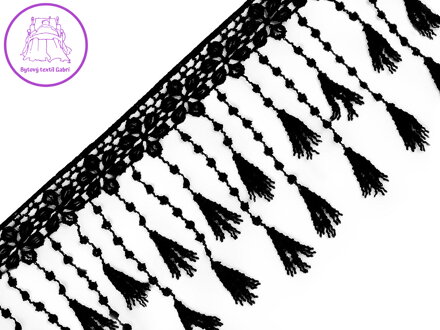 Vzdušná krajka s třásněmi šíře 12 cm