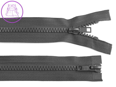 Zip kostěný 5 mm dělitelný 2 jezdce / dvoucestný 80 cm bundový