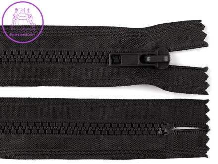 Zip kostěný šíře 5 mm délka 20 cm černý